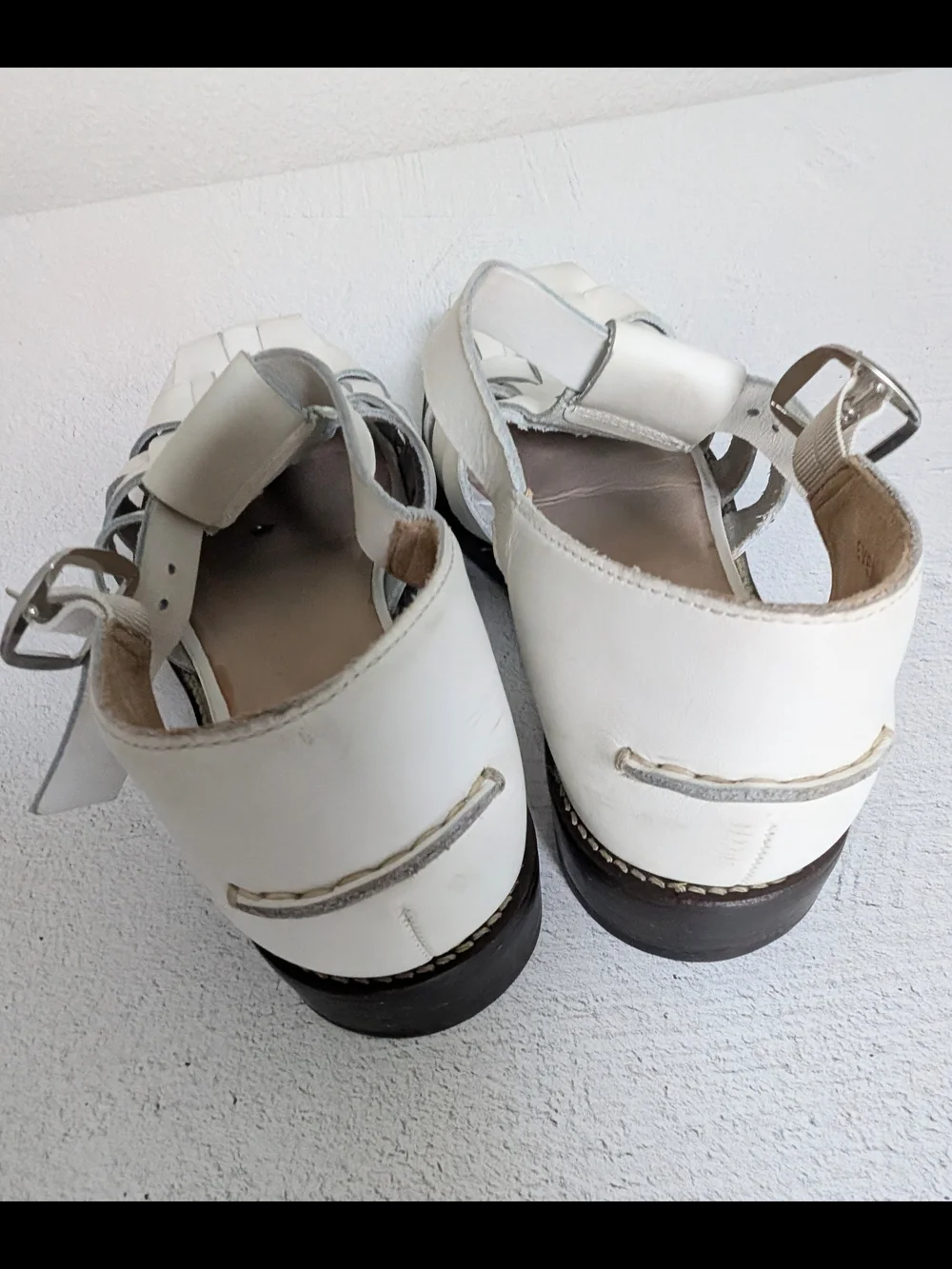 Everlane White Leather Woven Fisherman Sandals Size 9 - Picture 4 of 6
